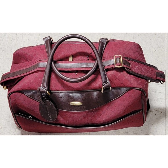 Pierre Cardin Handbags - Pierre Cardin Red Canvas Carry-On Overnight Weekend Travel Duffel Bag Rolling